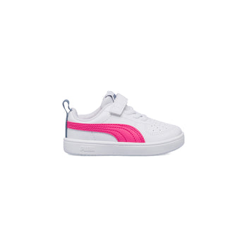 Sneakers primi passi bianche da bambina con striscia a contrasto Puma Rickie AC Inf, Brand, SKU s334000122, Immagine 0